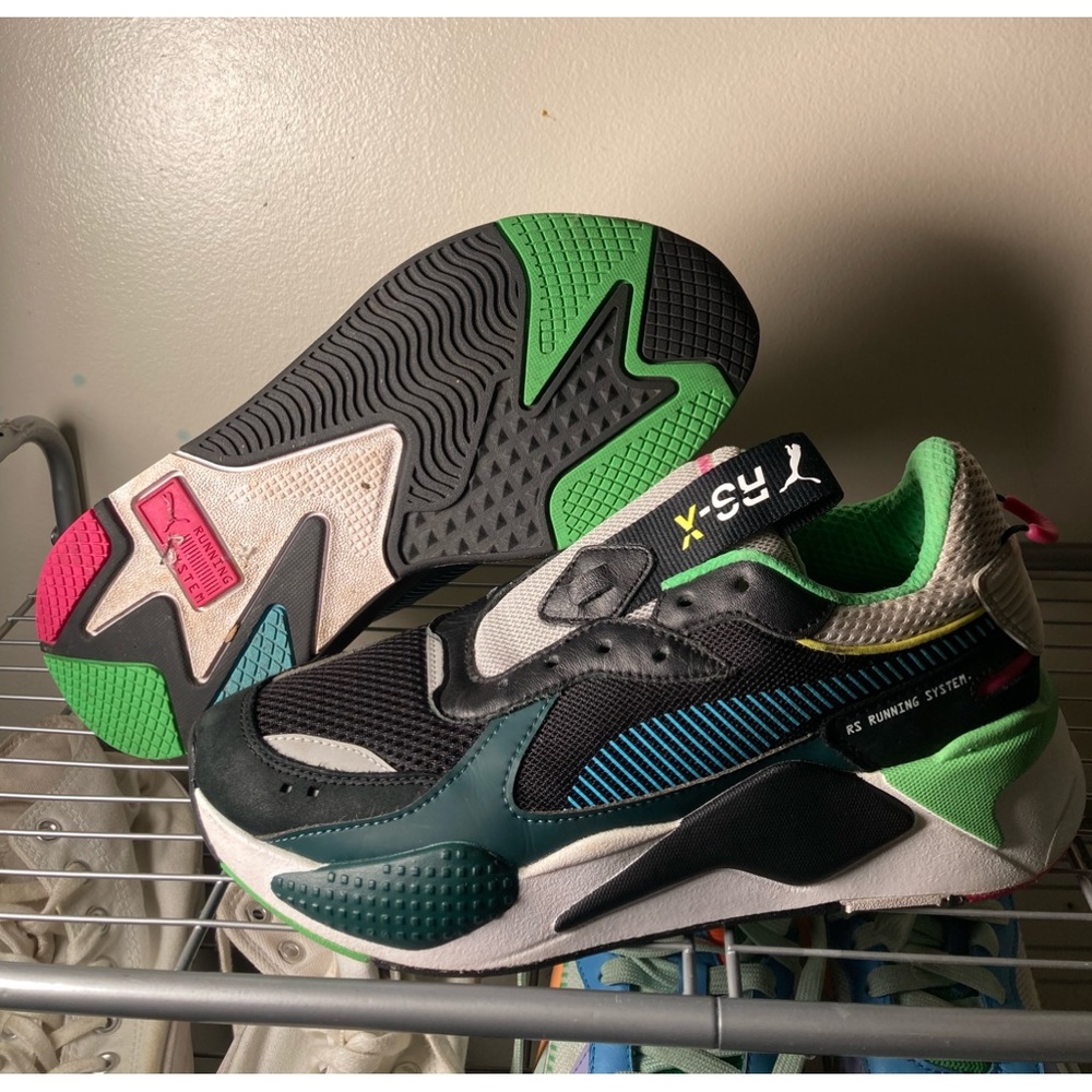 PUMA RS-X Toys Sneakers in Black/Blue Atoll